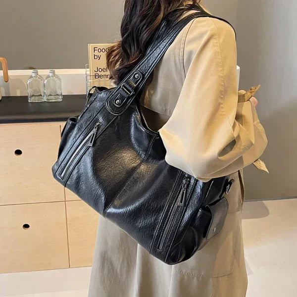 Amira - Läder Tote-väska