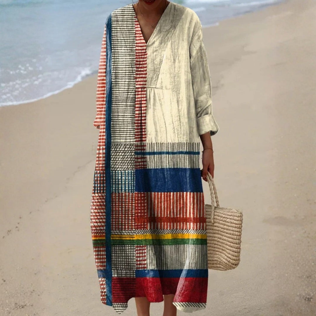Leonor - Bohemisk Klänning i Patchwork