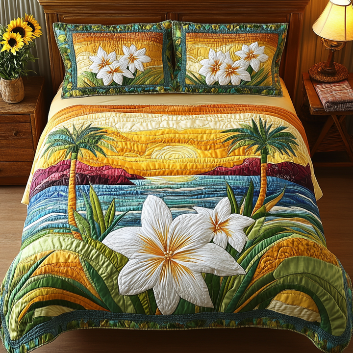 Aloha Comfort 3-delad quiltset
