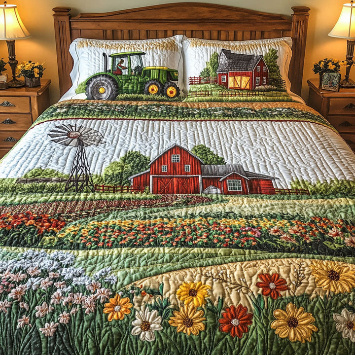 Barnyard Blossom 3-delad quiltset