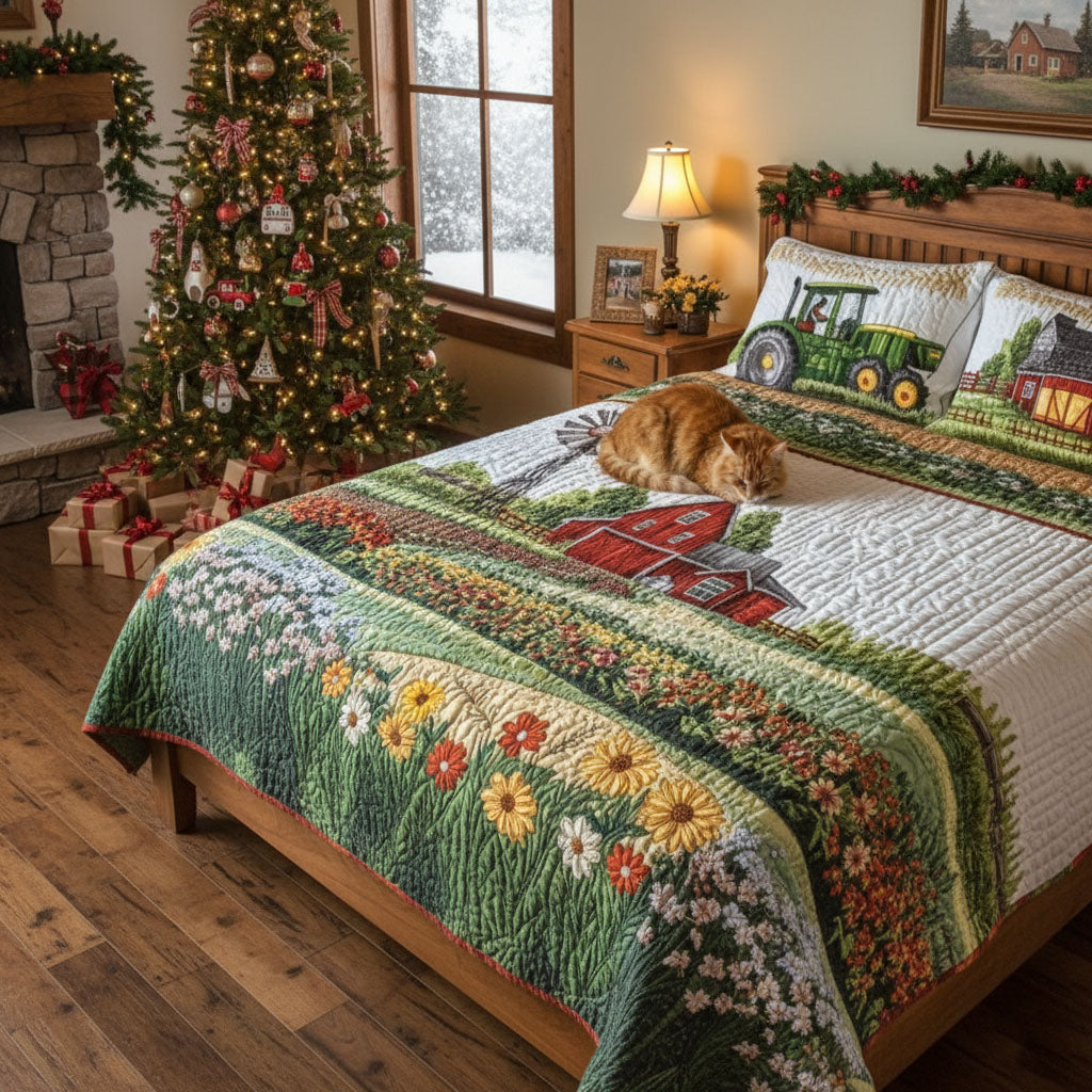 Barnyard Blossom 3-delad quiltset