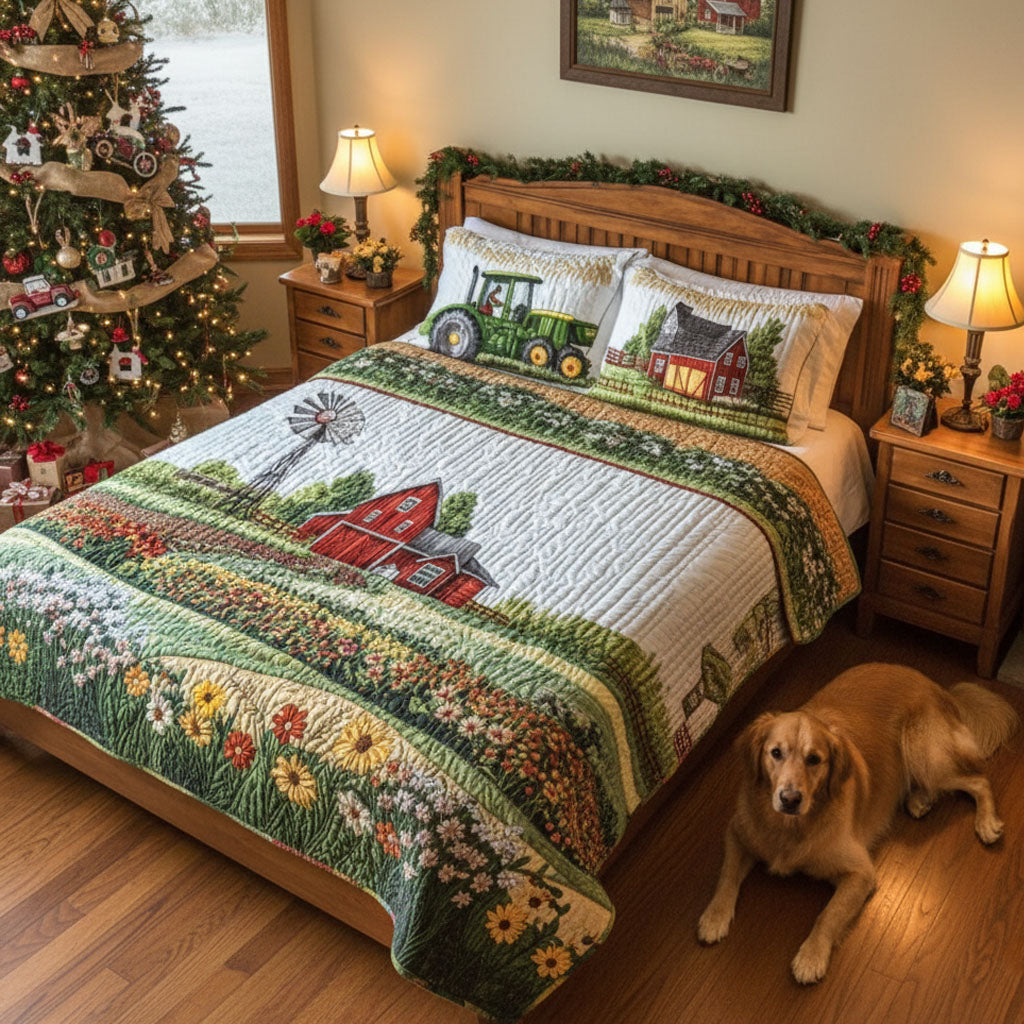 Barnyard Blossom 3-delad quiltset