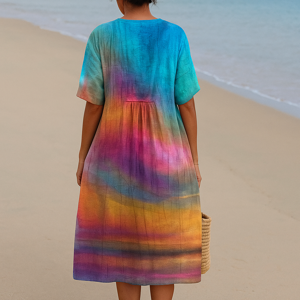 Ema - Tie-Dye Klänning vid Solnedgången