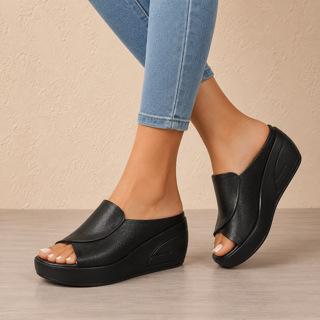 Eliza | Ortopediska Slip-on Wedge Sandaler