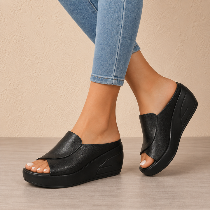 Eliza | Ortopediska Slip-on Wedge Sandaler
