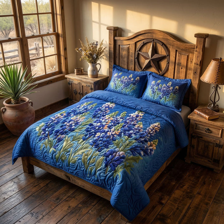 Country Bloom 3-delad quilt-set