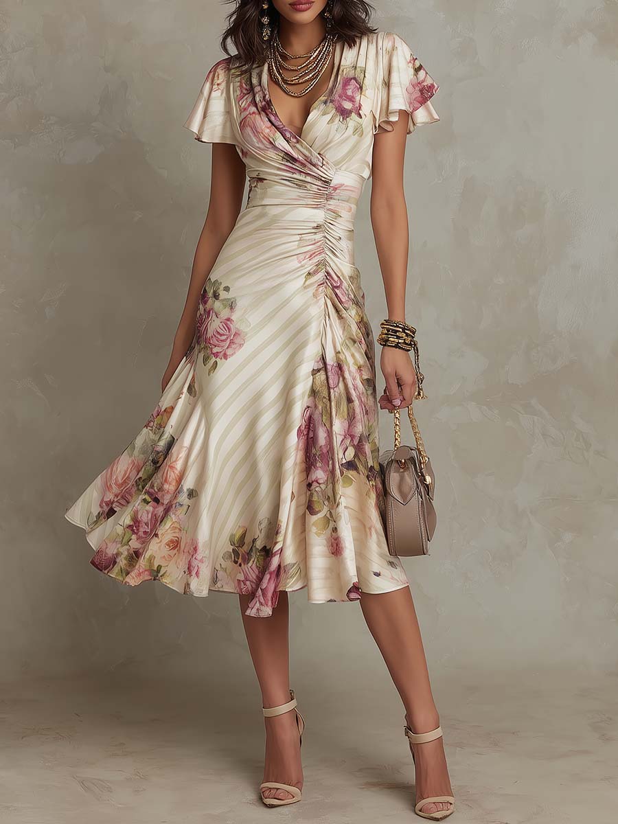 Aida - Elegant midiklänning i satin