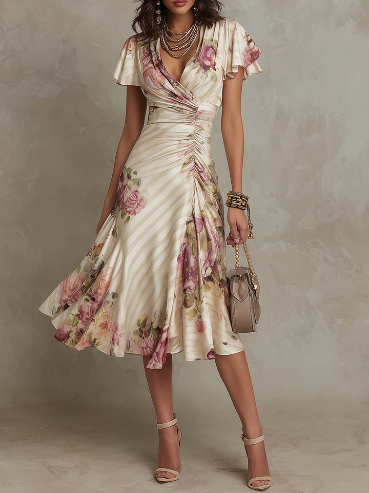 Aida - Elegant midiklänning i satin
