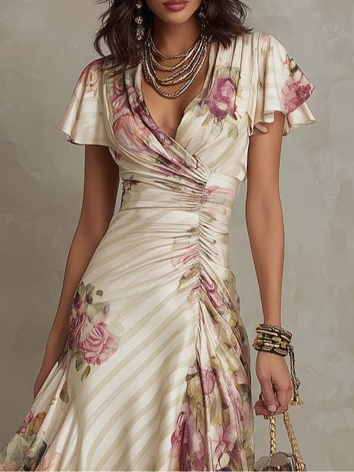 Aida - Elegant midiklänning i satin