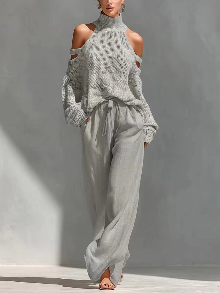 Sara - Modern set av mesh och linne