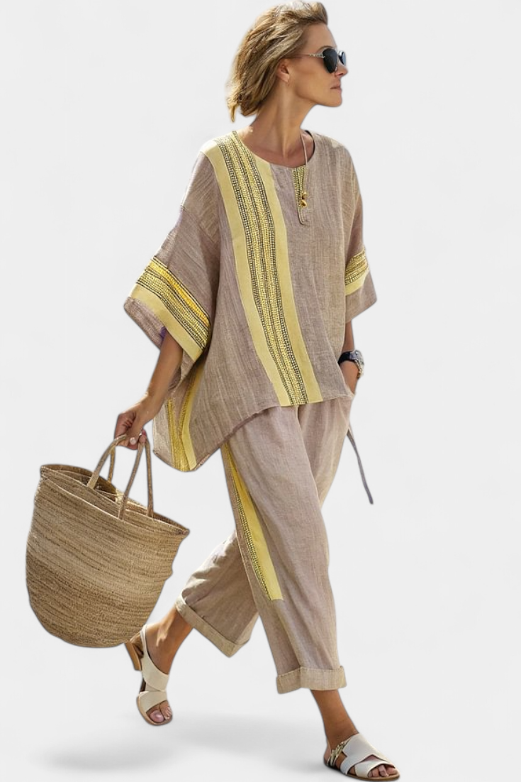 Lorena - Boho-set i Linne och Bambu
