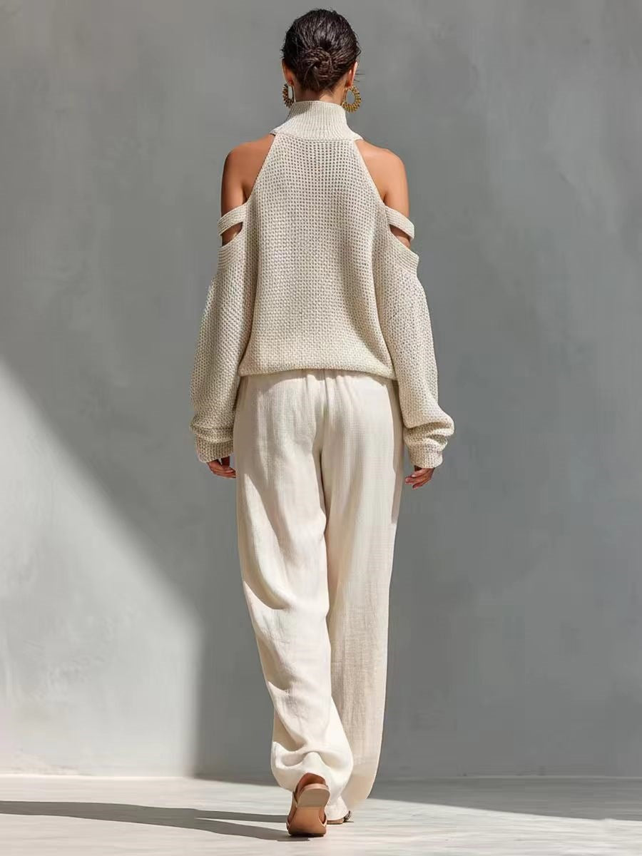 Sara - Modern set av mesh och linne