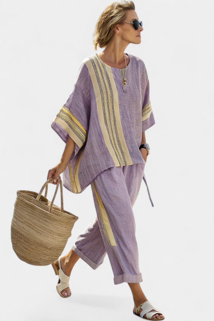 Lorena - Boho-set i Linne och Bambu