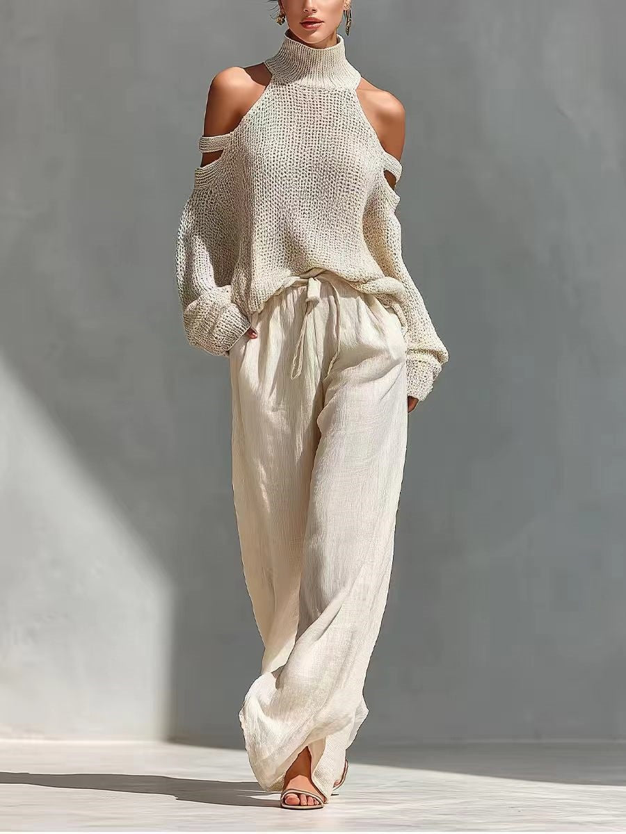 Sara - Modern set av mesh och linne