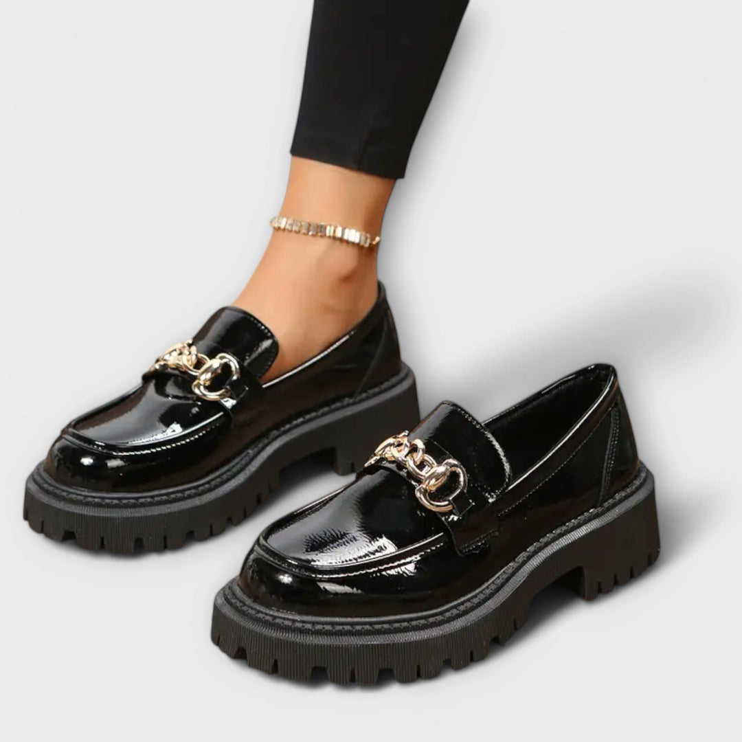 Kvinnors Plateau Loafer Skor med Häxstil
