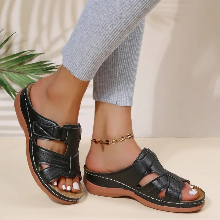Gaia™ | Kvinnors Vintage Ortopediska Klacksandaler