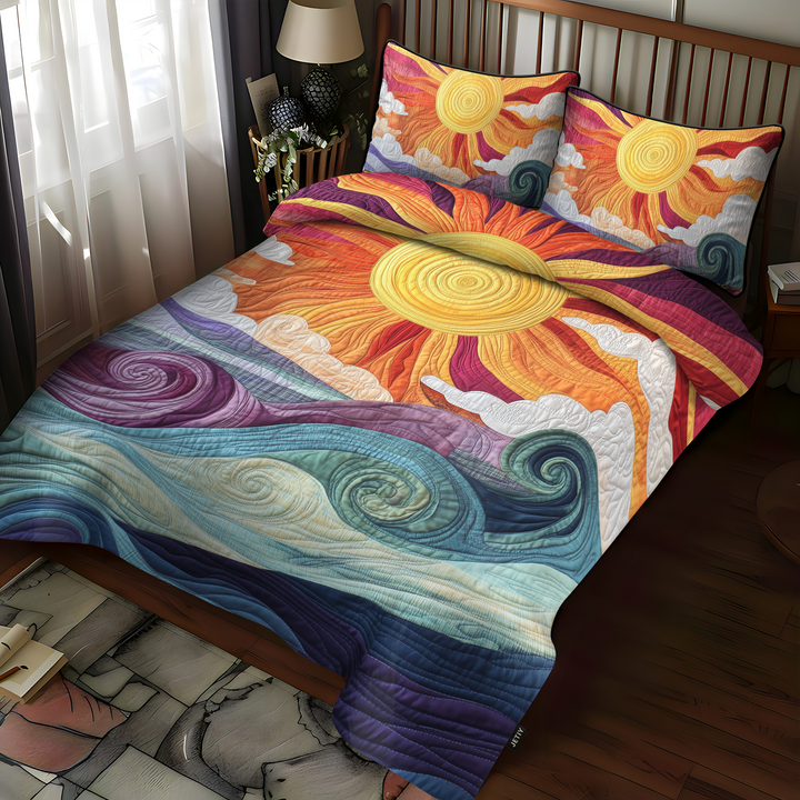Aurinkopurske Ilo 3-delad Quilt Set